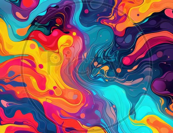 Colorful Abstract Background. Liquid Marble Pattern. Vector Illustration For Your Design